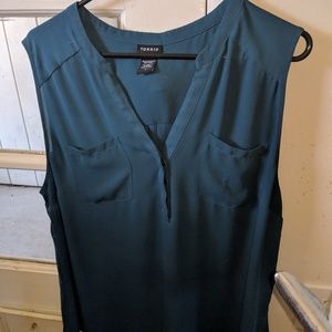 Teal sleeveless top
